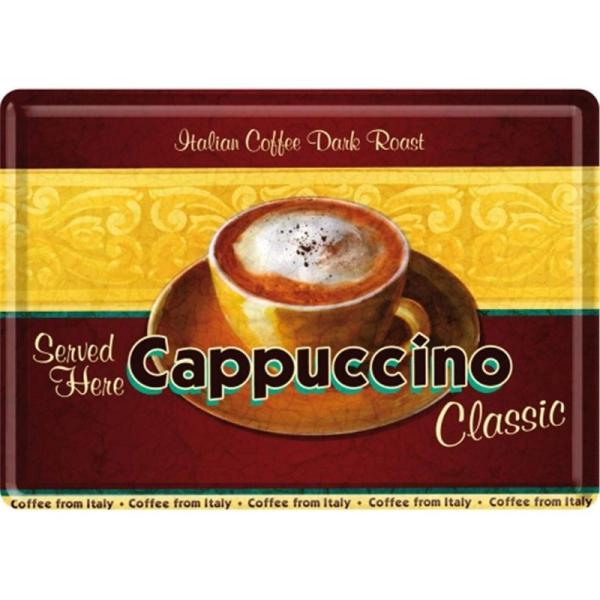 カプチーノ Cappuccino/ポストカード はがき (ブリキ製)