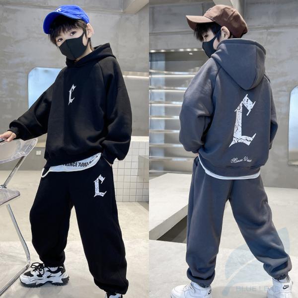 キッズサイズジャージ 子供用スウェットパーカーセットアップ 上下 男の子 トレーニングウェア スポー...