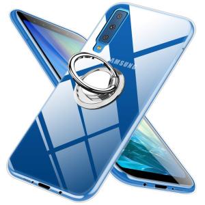 Samsung Galaxy A7 ケース クリア リング 透明 TPU リング付き 回転リング Galaxy A7 カバー 専用 全透明