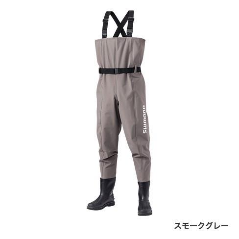 シマノ FF-052T ハイパーウェーダー(チェストハイ・カットフェルトソール)スモークグレー LL