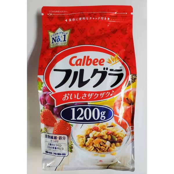 Calbee 『フルグラ 1200g』 プレーン フルーツグラノーラ 大容量 朝食 シリアル 1.2...
