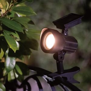 『LEDソーラークリップライト 2本セット』 防犯ライト