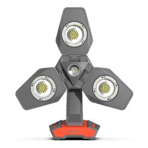 【送料無料】3灯式  『EPOWER LED 投光器』高輝度 ワークライト 4000ルーメン 角度調整　充電式  LED投光器 モバイルバッテリー機能搭載 充電 IP44　防雨　釣り｜blue-mermaid