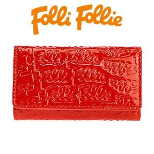 フォリフォリ Folli Follie キーケース レディース  ロゴマニア WA0L034SR/RED レッド｜blue-ribbon2