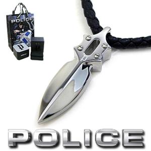 ポリス ネックレス POLICE キャスティングアローペンダント IMPACT 20575PLB01 ブラックレザーチョーカー