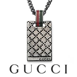 グッチ ネックレス メンズ GUCCI ペンダント DIAMANTISSIMA 310481 J89L0 8518｜blue-ribbon