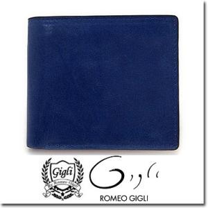 ジリ バイ ロメオ ジリ 財布 Gigli by Romeo Gigli メンズ 二つ折り財布 Luce ルーチェ イタリア製オイルレザー G58133 ブルー｜blue-ribbon