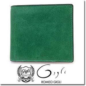 ジリ バイ ロメオ ジリ 財布 Gigli by Romeo Gigli メンズ 二つ折り財布 Luce ルーチェ イタリア製オイルレザー G58133 グリーン｜blue-ribbon