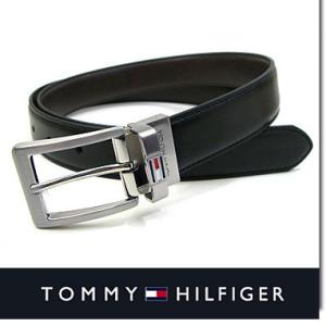 トミーヒルフィガー ベルト TOMMY HILFIGER メンズ ベルト ブラック/ブラウン リバーシブル 11TL08X015BKBR｜blue-ribbon