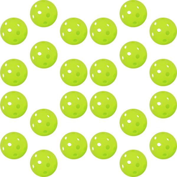 [GP] 野球 バッティング トレーニングボール 穴あき PE素材 蛍光緑 42mm 24個入り