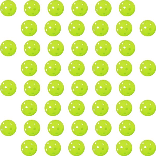 [GP] 野球 バッティング トレーニングボール 穴あき PE素材 蛍光緑 72mm 48個入り