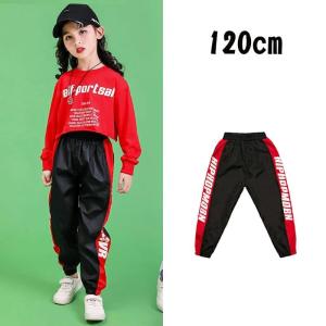 キッズ 黒パンツ ダンスパンツ カーゴパンツ ロ...の商品画像