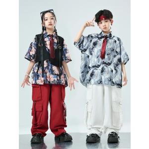 花柄 シャツ キッズ ダンス衣装 子供服 女の...の詳細画像2