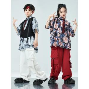 花柄 シャツ キッズ ダンス衣装 子供服 女の...の詳細画像3