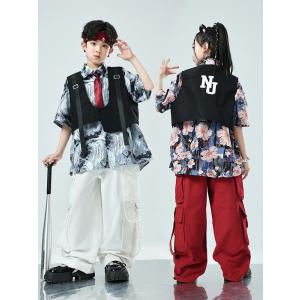 花柄 シャツ キッズ ダンス衣装 子供服 女の...の詳細画像4