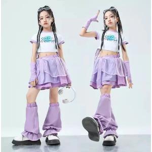 パープル スカートセット へそ出し チアガール...の詳細画像1
