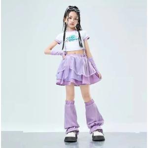 パープル スカートセット へそ出し チアガール...の詳細画像2