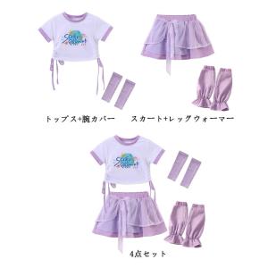 パープル スカートセット へそ出し チアガール...の詳細画像5