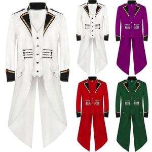 コスプレ衣装 メンズ タキシード 中世 ヨーロッパ 貴族 衣装 長袖 ロングコート 男性用 ジャケット ゴシック 服 王子様 公爵 燕尾服 ハロウィン 仮装 大人 宮廷