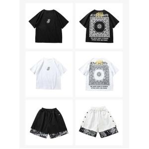 ペイズリー 白 黒 キッズ ダンス衣装 セット...の詳細画像3