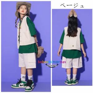 キッズ ダンスパンツ ダンス衣装 男女兼用 半...の詳細画像1
