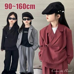 卒業式 パンツスーツ 女の子 小学校女子 入学式 セットアップ 90 160 150 韓国 制服 2点セット ブレザー 大きいサイズ フォーマル スーツ 女子 ピアノ発表会 子