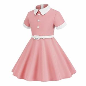 ダンス衣装 かわいい 半袖 ワンピース キッズ...の詳細画像3