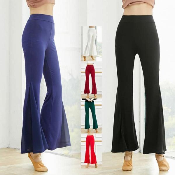 ダンスパンツ 社交ダンス ダンスウェア ヨガパンツ レディース ズボン ダンス 衣装 ブラック 黒 ...