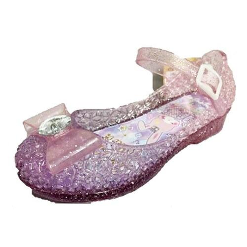 Double Star 光る ガラスの靴 ウサギ パープル 4963-02 15〜19cm フラッシ...