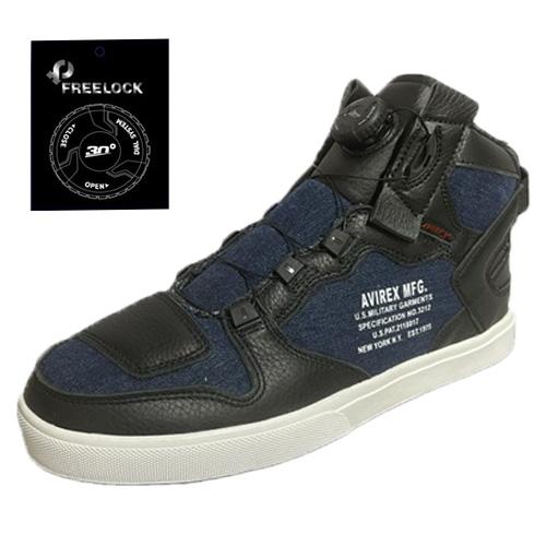 新柄 AVIREX アビレックス DICTATOR リール スニーカー AV2279-02 NV ネ...