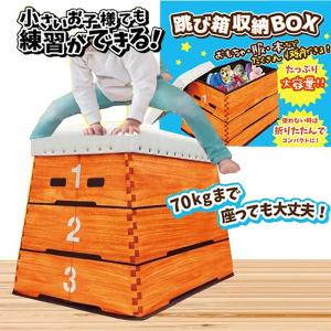 練習できる 跳び箱 収納 BOX 耐荷重 70kg ボックス おもちゃ箱 おかたずけ グッズ インテリア おもちゃ 入れ 家具 蓋付 ツール とび箱 とびばこ 練習 体育 体操