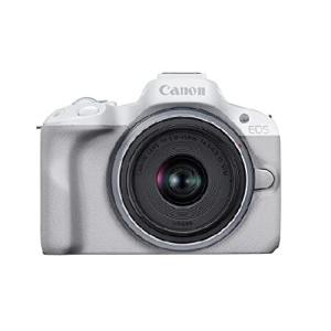 Canon EOS R50 Mirrorless Vlogging Camera (White) w/RF-S18-45mm F4.5-6.3 is STM Lens, 24.2 MP, 4K Video, Subject Detection ＆ Tracking, Compact並行輸入