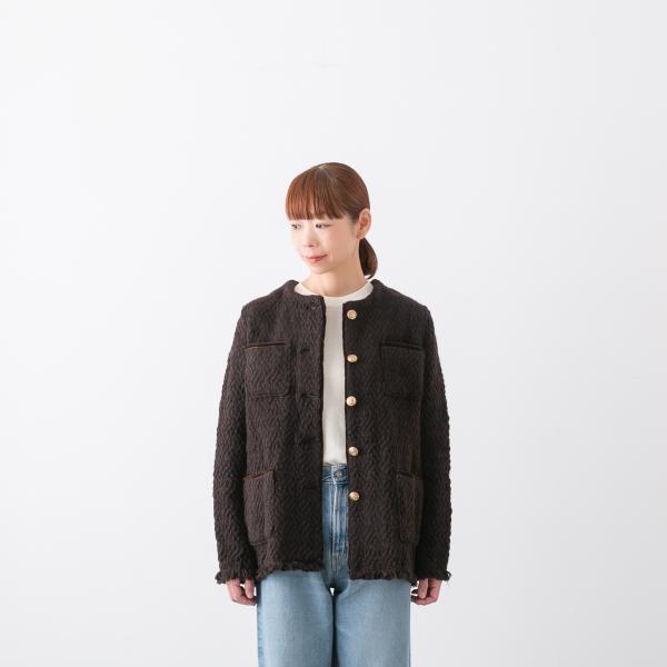 ジョン ブラニガン 4POCKET FRINGED JACKET 4ポケット ニット フリンジ ジャ...