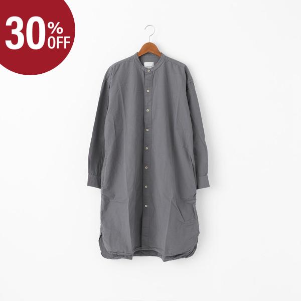 【30%OFF】アーメン シャツ ロング丈 長袖シャツ ワンピース バンドカラー ロング シャツ I...