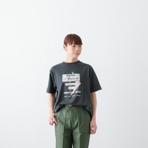 アメリカーナ HOTEL Amrcn プリント Tシャツ メール便OK Americana  BRF-701A レディース Ｔシャツ 半袖 カットソー｜bluebeat-y