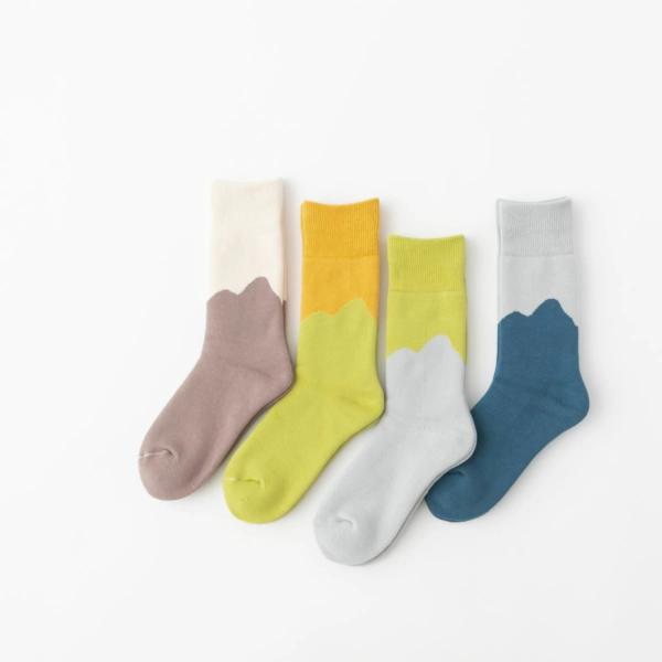 ビオルネ パイル編みアメリブ配色ソックス メール便OK biollne 322323 靴下 日本製 ...