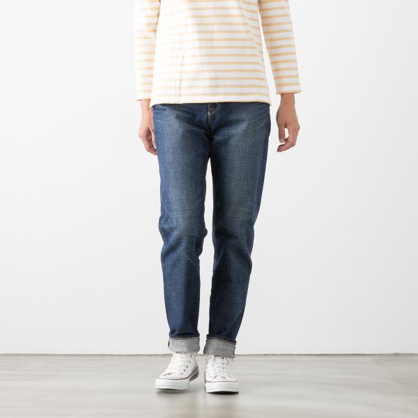 caqu サキュウ モダン テーパード デニム パンツ 04706-12 レディース ユーズド加工 ...