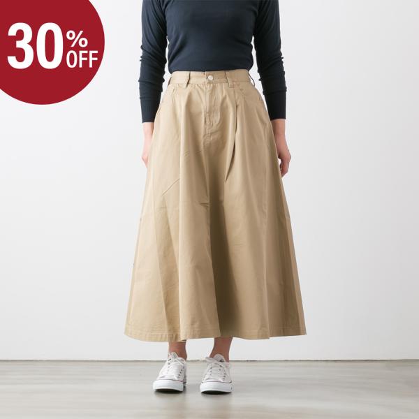 【30%OFF】サキュウ Chino Long Flare Skirt チノ ロング フレア スカー...