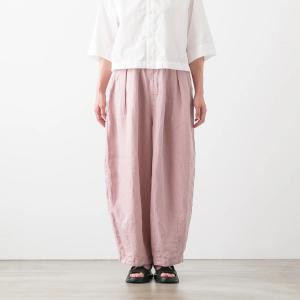 ハーベスティ リネン サーカス パンツ HARVESTY A12514 麻 春夏 ウエストゴム ワイドパンツ