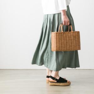 イナ リネンスカート ロング ナチュラル服 麻...の詳細画像3