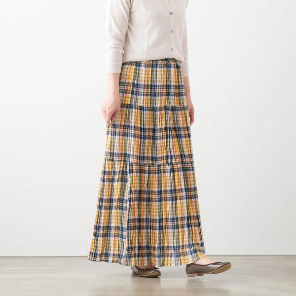 ロックマウント Plaids チェック ロング丈 ティアード スカート ROCK MOUNT sp9...