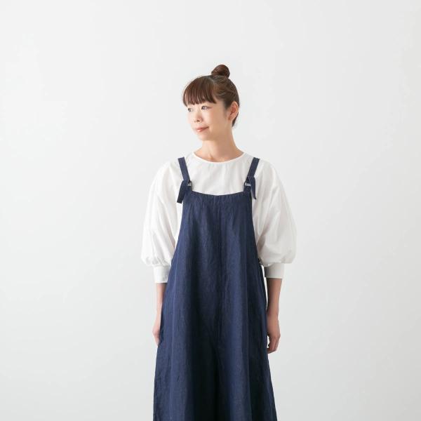 サラウェア コットンリネン デニム サロペット パンツ C16063 SARAHWEAR オーバーオ...