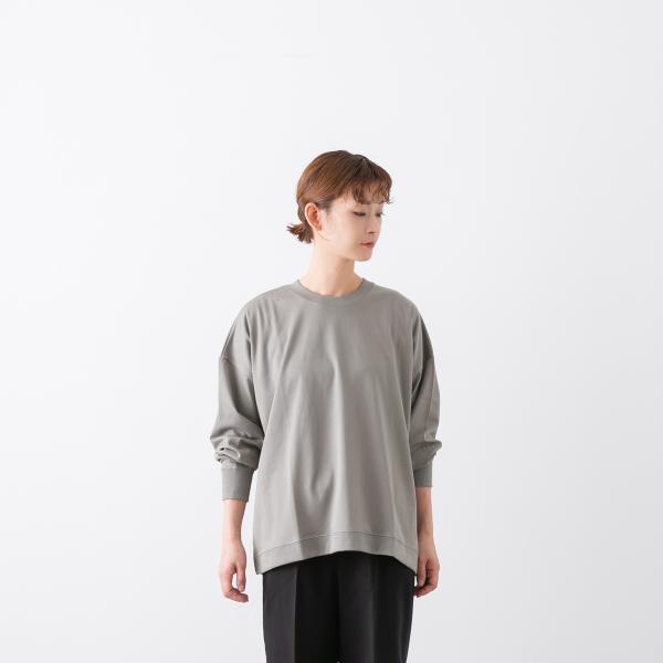 トラバイユ マニュアル カットソー 長袖 ゆったり ハイツイスト 天竺 ロングスリーブ プルオーバー...