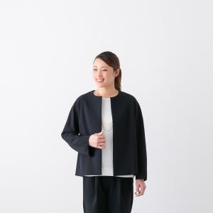 トラバイユ マニュアル ダブルクロス ノーカラー ジャケット TRAVAIL MANUEL TM4002 レディース キレイめ セットアップ 入学式 卒業式 卒園式