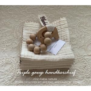 ハンカチ　トリプルガーゼ　ピコレース　