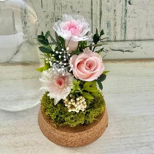 プリザーブドフラワー 仏花 ガラスドーム 仏壇...の詳細画像1