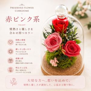 プリザーブドフラワー お祝い ガラスドーム 花...の詳細画像4