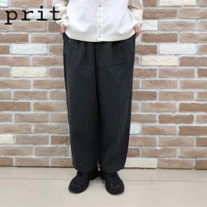 prit（プリット） コットンリネンウェザー近江晒加工タックバギー