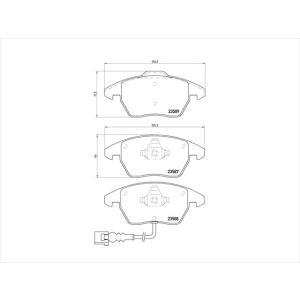 P85075N：VW アウディ フロントブレーキパッド 低ダスト BREMBO 新品 ゴルフ5 1K...