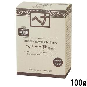 ナイアード ヘナ + 木藍 黒茶系 100g [ NAIAD HENNA ヘアカラートリートメント白髪染め ]- 定形外送料無料 -